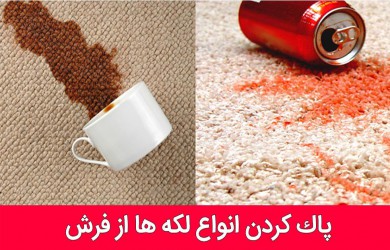پاک کردن لکه‌ها از روی فرش