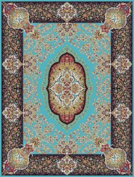 فرش ماشینی 1200 شانه 8  رنگ طرح گلبهار کد A120017