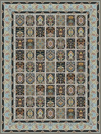 فرش ماشینی 700 شانه- 8 رنگ- طرح فروهرکد S7032