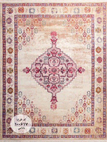 فرش ماشینی کلاریس کهنه نما (وینتیج) کد M100617