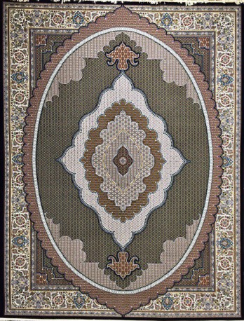 فرش ماشینی 700 شانه -10 رنگ طرح مرجان ماهی کد KC7005