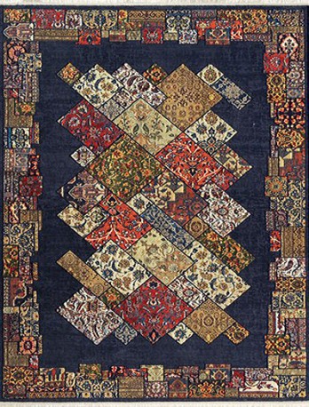 فرش ماشینی کلاریس  تکه دوزی(چهل تکه) کد M100510