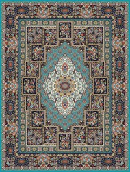 فرش ماشینی 700 شانه 10 رنگ  طرح منا کد A7008