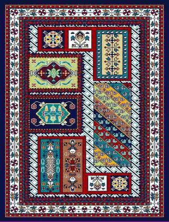 فرش گلیم جاجیم طرح نارین کد KH403