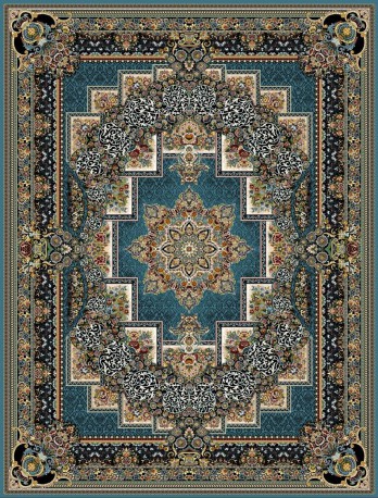 فرش ماشینی 700 شانه- 8 رنگ- طرح آدونیس کد S7022